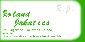 roland jakatics business card